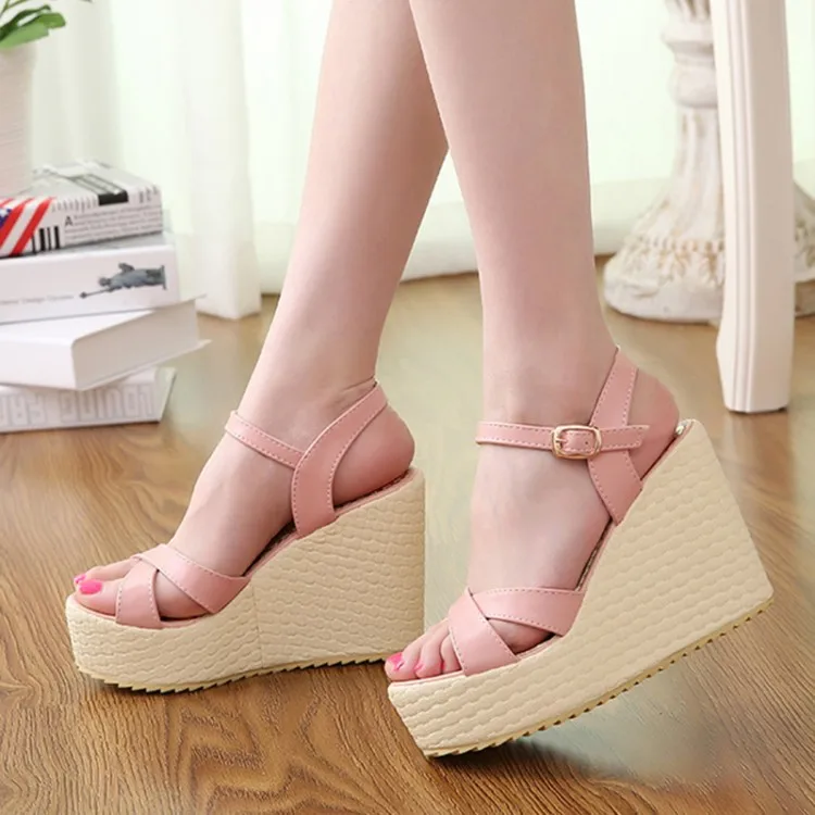 Individuales de corea dama de la moda sandalias de plataforma 10 cm de  tacón de cuña ocasional zapatos de las mujeres atractivas sandals160722 4| 10cm wedges|sandals highfashion sandals - AliExpress