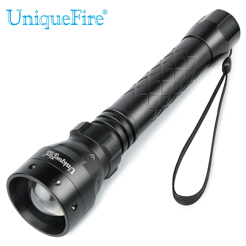 Uniquefire 1502 Upgraded T38 Zoomable LED Flashlight Torch 38mm convex