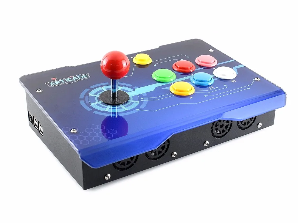 

Arcade-C-1P, Arcade Console Powered by Raspberry Pi, 1 Player Gaming system Watch videos listen music play thousands of games