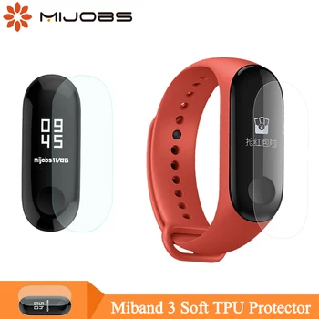 

Mijobs Mi Band 3 2pcs Screen Protector for Xiaomi Mi Band 3 Miband3 HD Ultra Thin Anti-scratch Film Soft TPU Protective Film
