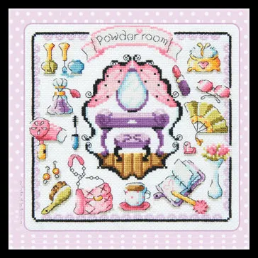 

POWDER ROOM DIY Craft Stich Cross Stitch Package Cotton Fabric Needlework Embroidery Crafts Counted Cross-Stitching Kit