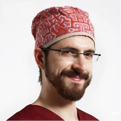 

Hospital Doctor Man Woman Surgical Cap Absorb Sweat Terry Printing Chirurgical Cap Adjustable Short Hair Dome Scrub Hat,44