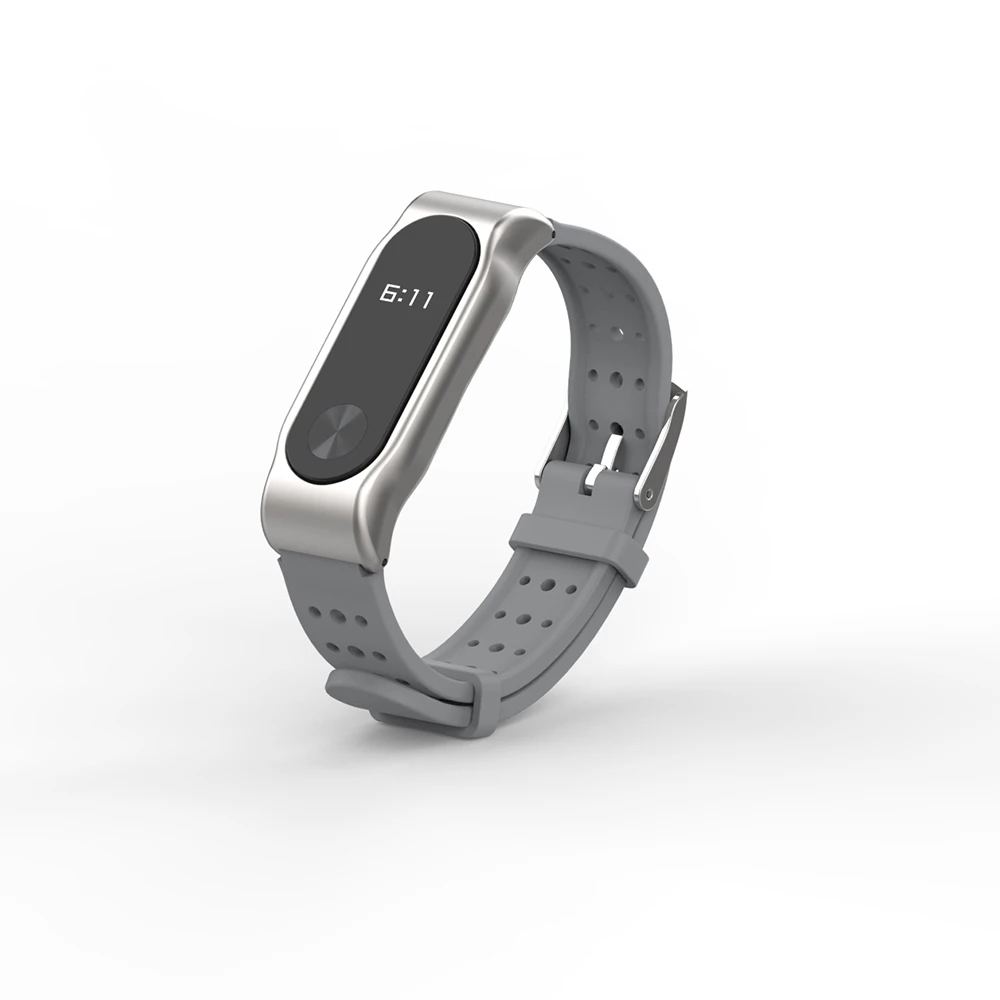 Браслет Young для Xiaomi Mi Band 2 металлический корпус ремешок на запястье смарт браслет