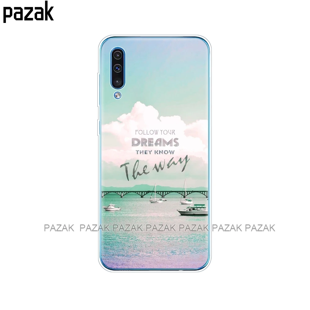 61582 Силиконовый чехол для samsung Galaxy A50, мягкая прозрачная задняя крышка для телефона, для samsung A50, A505, A505F, SM-A505F чехол, 6,4, чехол, бампер - Цвет: 61582