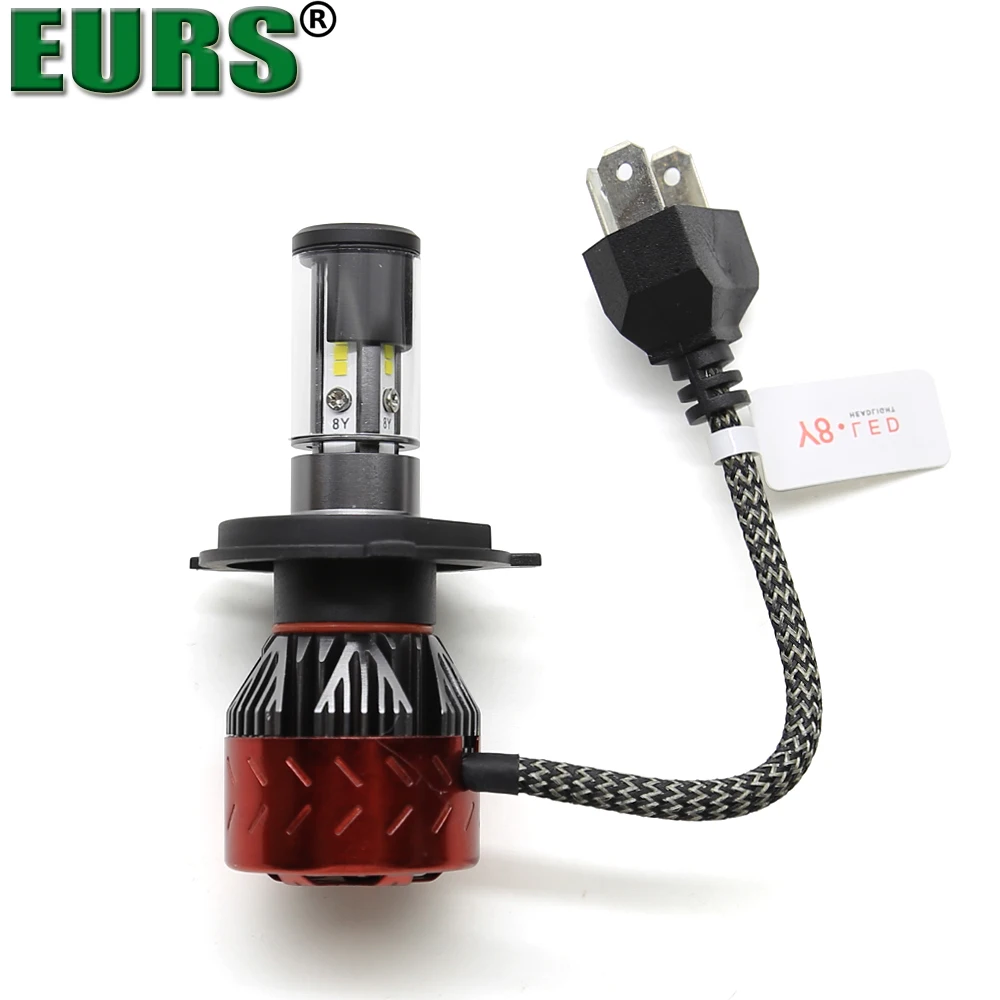 

EURS H7 Lamp Auto Led Headlight 9004 9005 9006 CSP Chip H1 H3 H7 H4 Led Car Bulb 6500 k Fan-less H8 H11 6500lm All-in-One Lamp