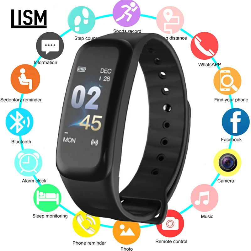 

2019 Waterproof Smart Band Sport Fitness Tracker Heart Rate Monitor Bracelet Smart Band Watch Bracelet Wristband PK Mi Band 3