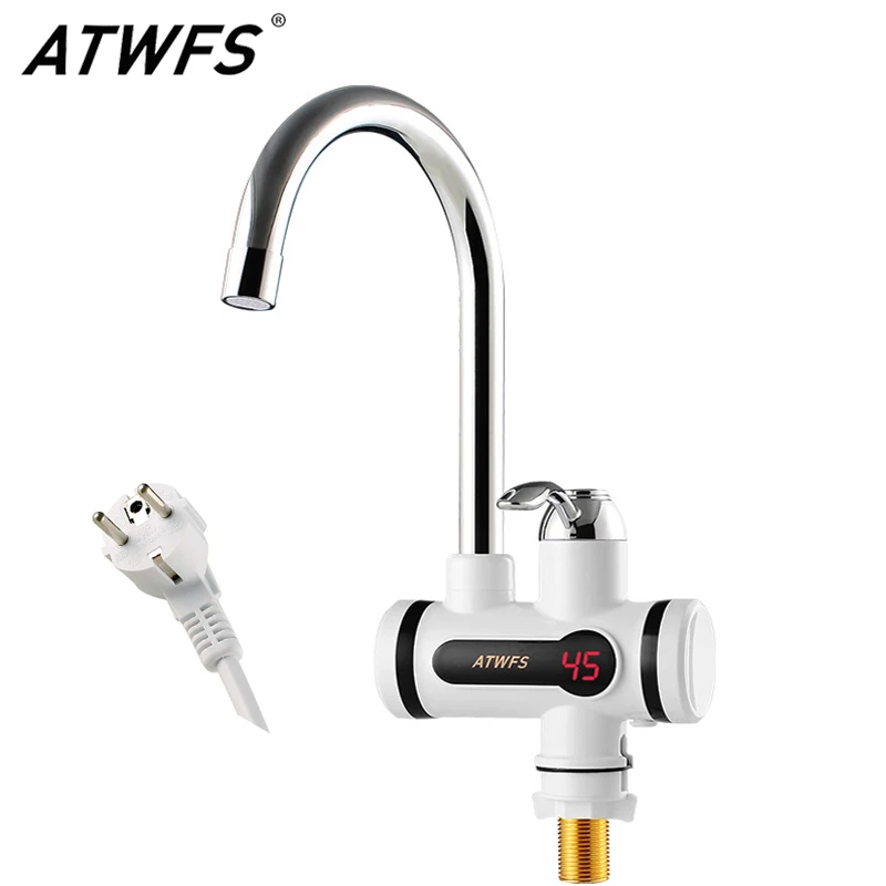 Wilk Cuisine Chauffe-Eau sans r/éservoir 220V 3000W Eau Chaude /électrique instantan/é Robinet de Chauffage /électrique Robinet Rapide avec Affichage de la temp/érature