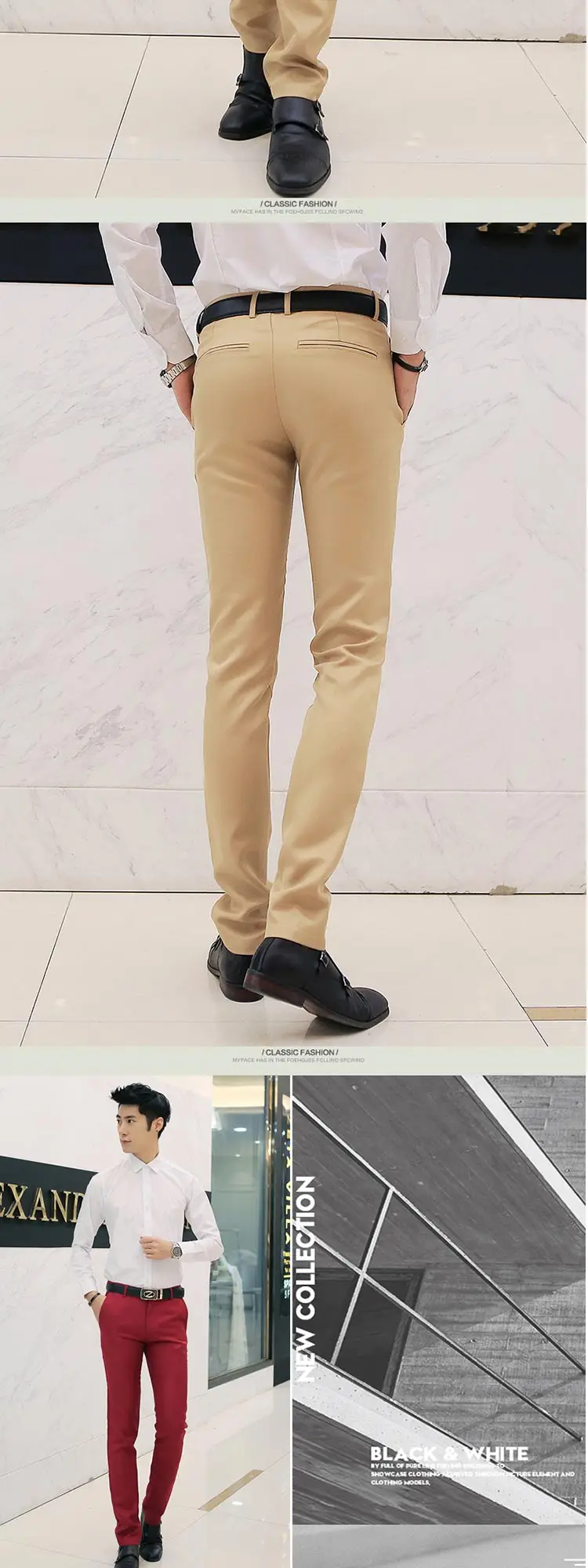 Мужские классические повседневные брюки, 7 цветов, Стрейчевые узкие брюки, брюки, размер M-3XL