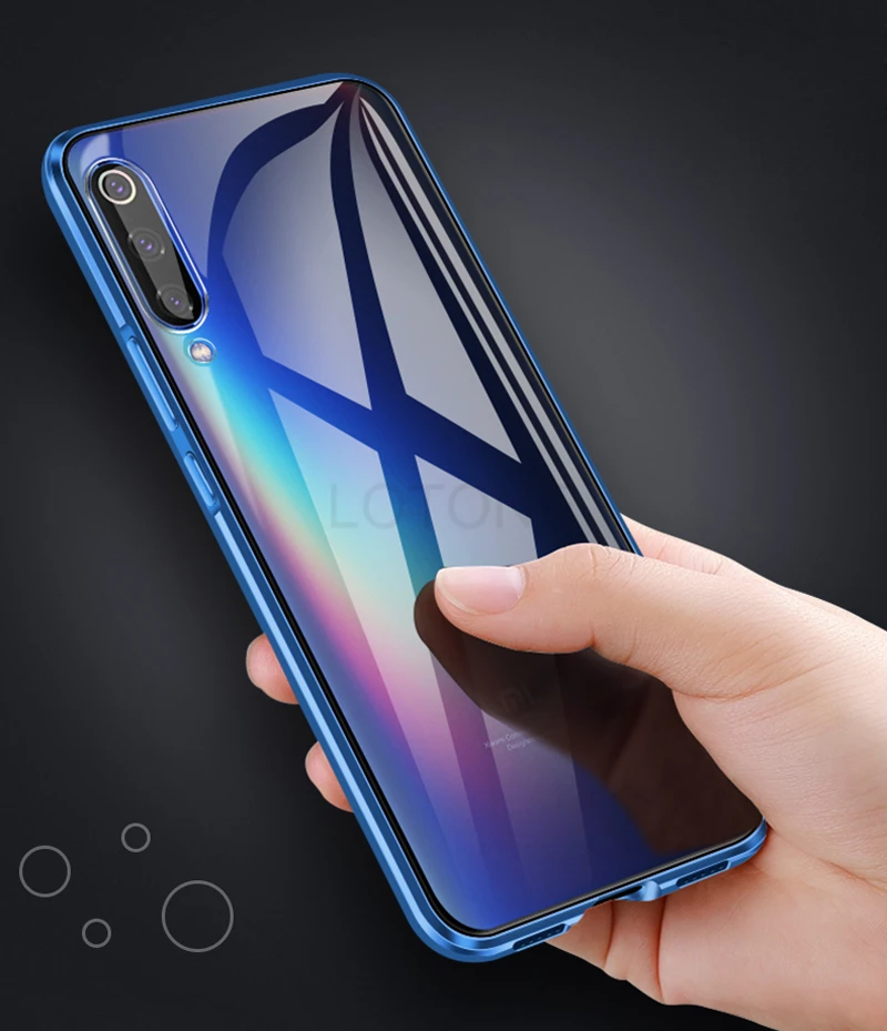 Роскошный 360 полный корпус защитный чехол для Xiaomi mi 9 mi 9 телефон магнитный металлический бампер и Передняя Задняя стеклянная крышка Xiao mi 9 чехол s