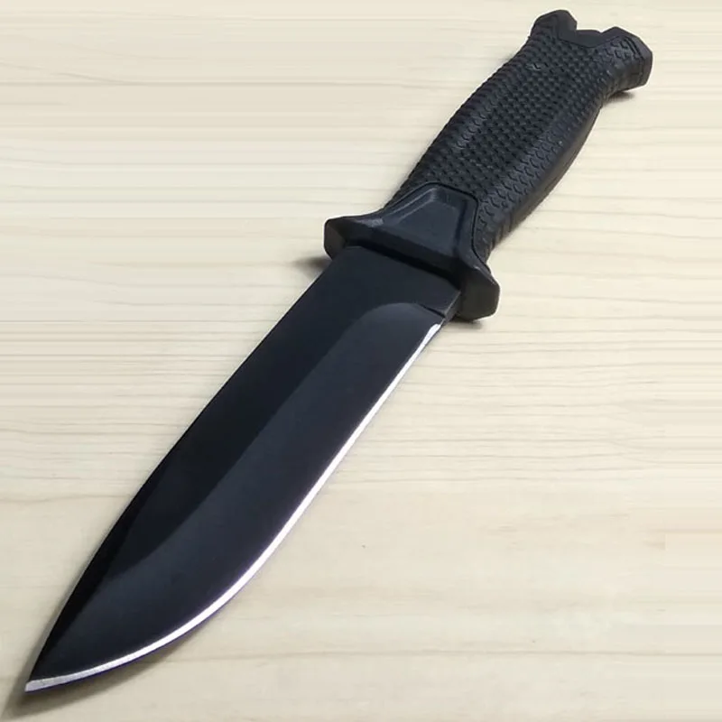 

high quality outdoor Fixed knife,blade Titanium,handle black G10,outdoor hunting,hiking, camping tool P with Sheath
