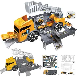 Бесплатная сборная транспортная Подарочная образовательная модель для родителей и детей, деформируемый инженер, набор игрушек для