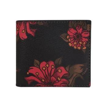 

Coach F32304 Men's Double Billfold Hawaiian Lilly Floral Wallet F32304