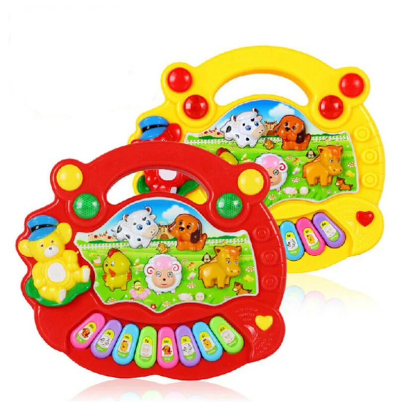 Instrumento Musical de juguete para bebé, Piano de granja de animales, juguetes educativos de desarrollo, regalo de Navidad, gran oferta