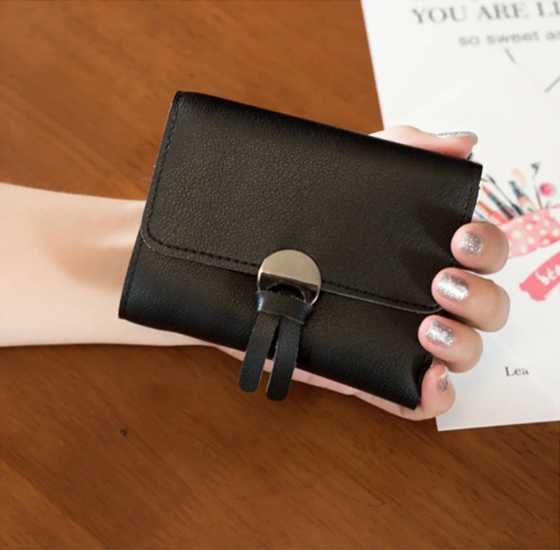 Women Short Wallet PU Leather Mini Female Money Purse New Fashion Foldable Credit Card Holder Lady Coin Bags Girl Wallets WT0121 (15)