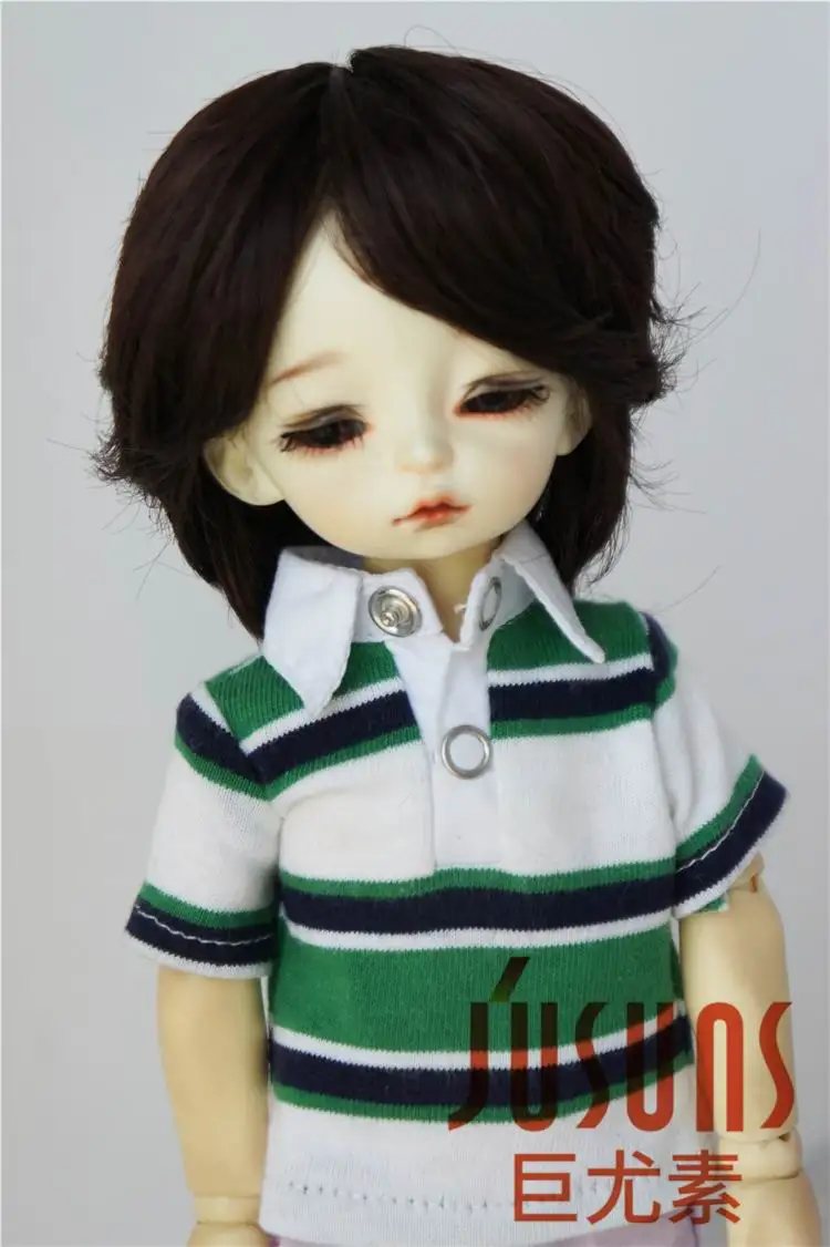 JD236 1/8 1/6 1/4 1/3 термостойкость BJD парик SD MSD YOSD бойская короткая раскроенная кукла парик 5-6 дюймов 6-7 дюймов 7-8 дюймов 8-9 дюймов кукла парики - Цвет: 6-7inch Chocolate