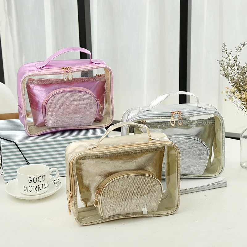 

3pcs/set Travel Makeup Bag Women Cosmetic Organizer Storage Beauty Case Make Up Kit Purse Wash Pouch Free Shipping