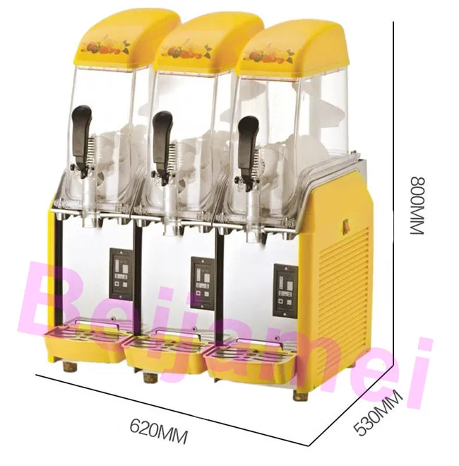 Beijamei холодной Сокосодержащие напитки машина 3 цилиндра снег грязи машины коммерческий снег плавильный блендер производитель