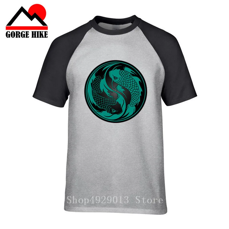 Новинка 2019 футболка для карпа Tai Chi Yin Yang мальчиков в стиле Харадзюку ярко-голубая