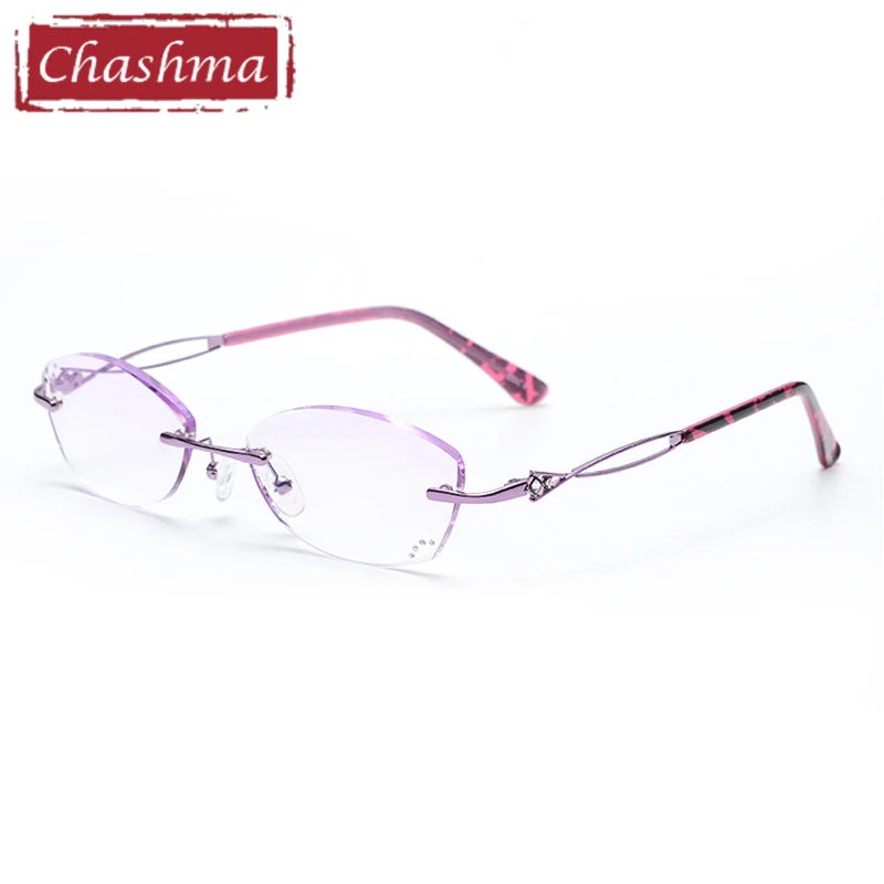 

Rimless Glasses Tint Colored Gradient Lens Woman Glasses Optical Frames oprawki okularowe damskie occhiali da vista donna