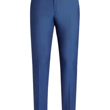 Для мужчин синий отдельные узкие плоские прямые брюки с высоким качеством для любого вечерние или индивидуальный заказ мужской моды досуг костюм брюки