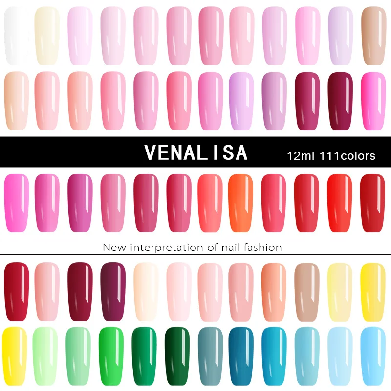Гель лак для ногтей Venalisa #60751 высокого качества 120 цветов 12 мл|gel varnish|led nail gelcanni gel |