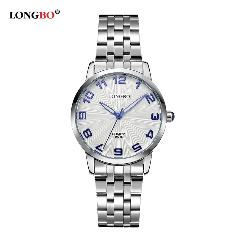 

LONGBO High Quality Quartz watch Men Full Steel wristwatches 30M Waterproof Mens Sport watch Casual steel Clock 80015