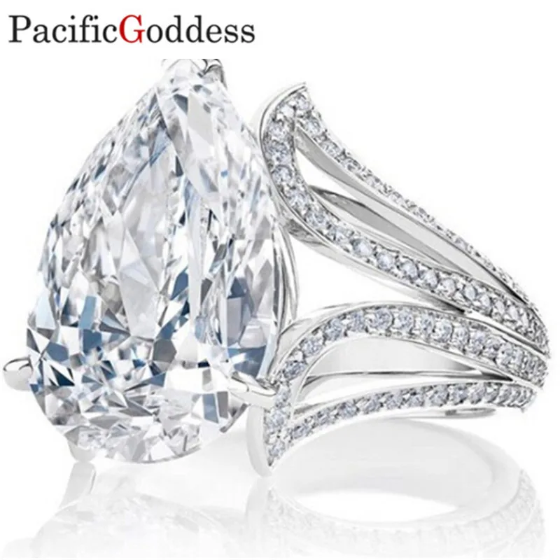 

pacificgoddess Luxury stone ring wedding rings jewellery marriage ring big stone