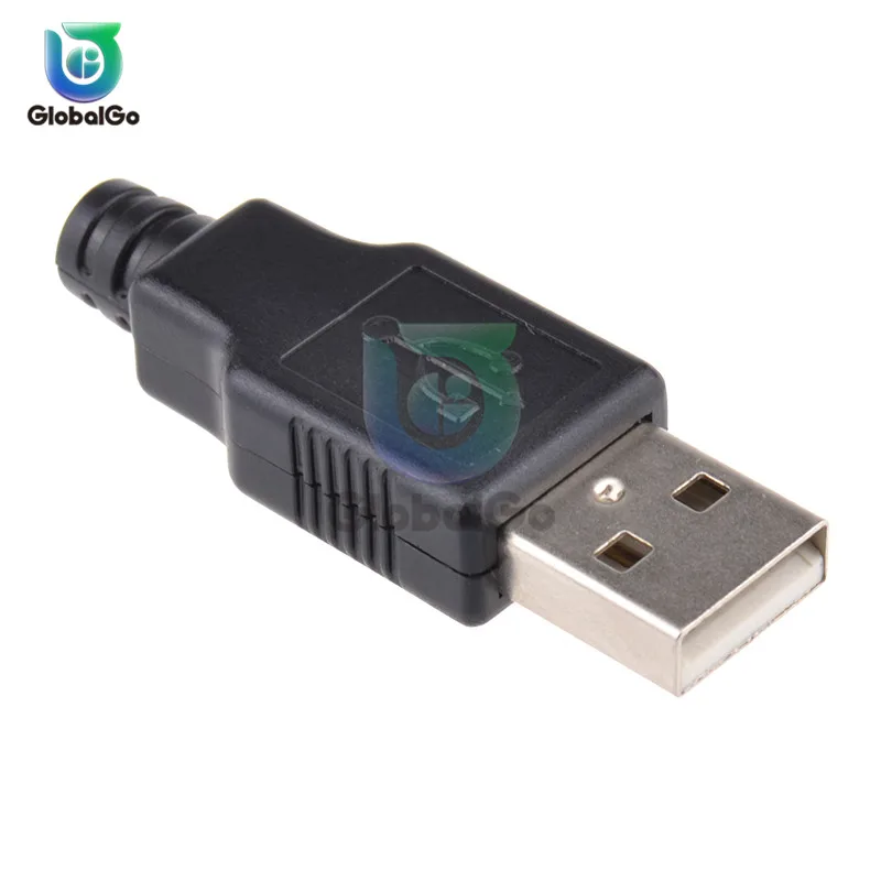

5pcs/Lot Type A USB Male 4Pin with Plastic Case Type-A USB MALE Connector Converter Adapter 4 Pin Plug Socket