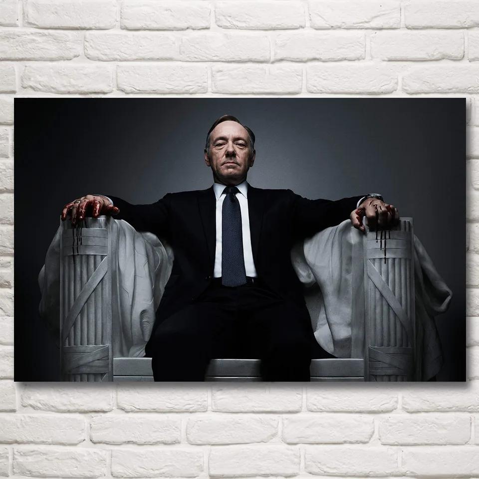 

FOOCAME House of Cards TV Series Art Silk Fabric Poster Prints Pictures Home Wall Decor Painting 12x19 15x24 19x30 22x35 Inches