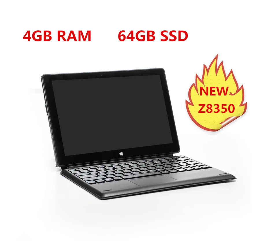  4GB RAM + 64GB SSD 10inch touch screen ultrabook laptop,  Atom Z8350 Quad core, bluetooth dual camera mini notebook computer 