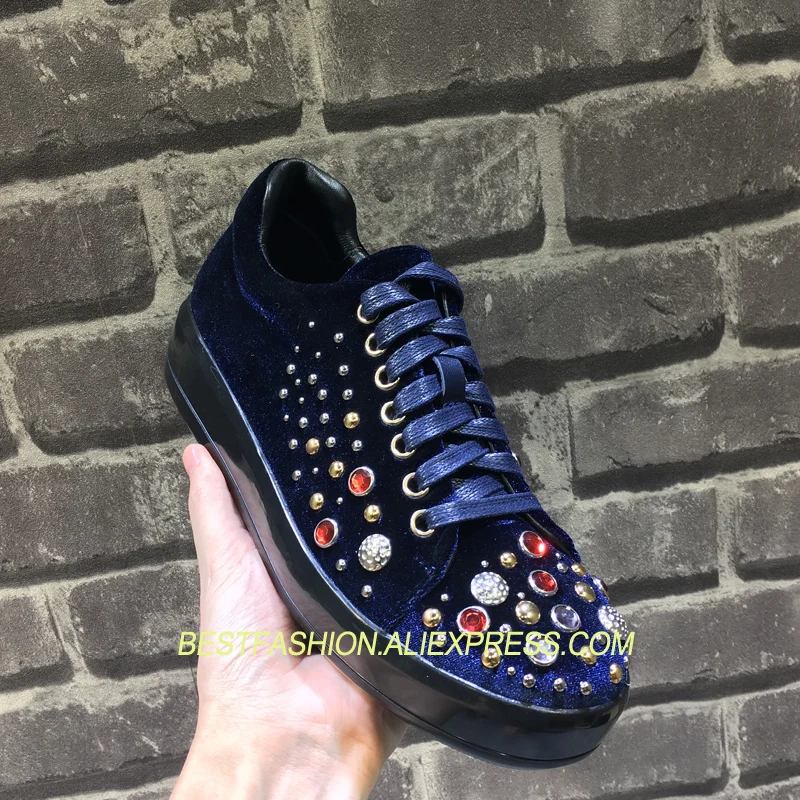 

2018 Hot Spring Autumn Shoes Woman Casual Shallow Flats Lace Up Velvet Metal Decro Round Toe Design Mujer Cozy Flats Zapatos