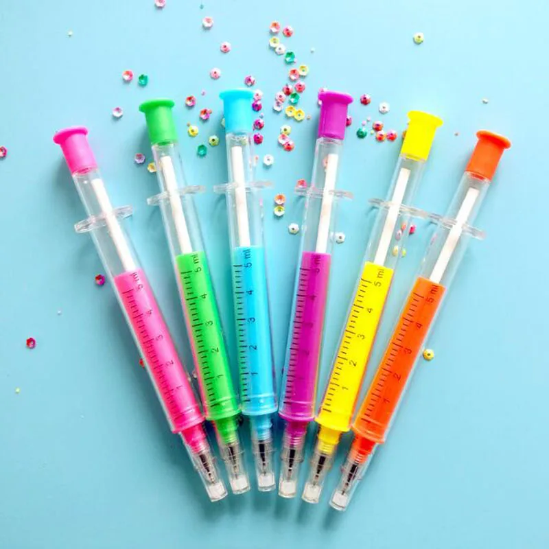 

Cool Pen Novelty Injection Syringe Gel Pen Creative Stationery 0.5mm Black Ink Pen Student The Office School Supplies Stationery