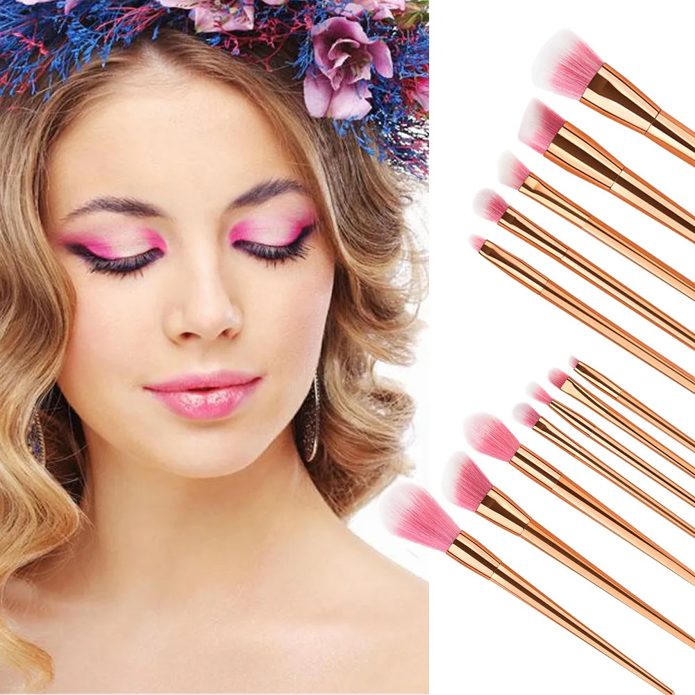 GUJHUI Beuaty 12 шт. Косметические кисти для макияжа кисть для основы пудра, кисть для теней на веки набор кисти для макияжа Cepillos