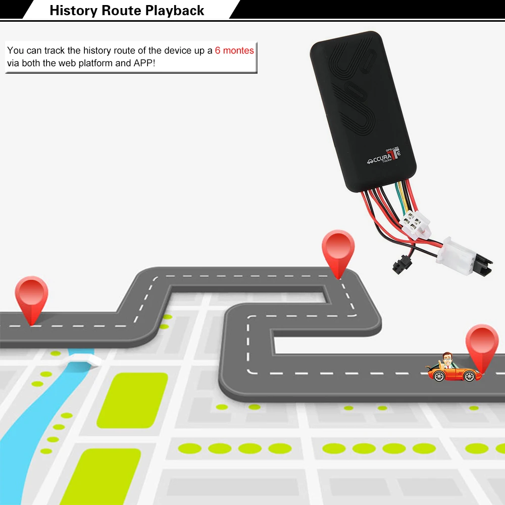 Автомобильный gps трекер SMS GSM GPRS GT06 монитор локатор пульт дистанционного управления для 12-24 В Мотоцикл Авто Google Link Поддержка Двусторонняя связь