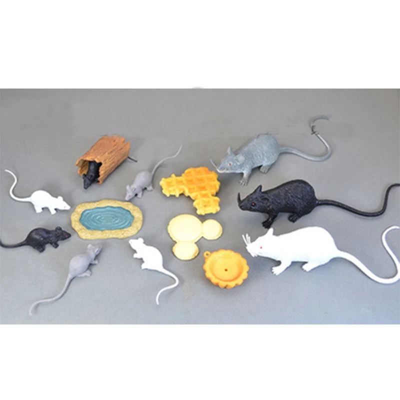 1 Set Anime 3 Big Mouse + 3 small Mouse + 6 Accessories Plastic Mouse