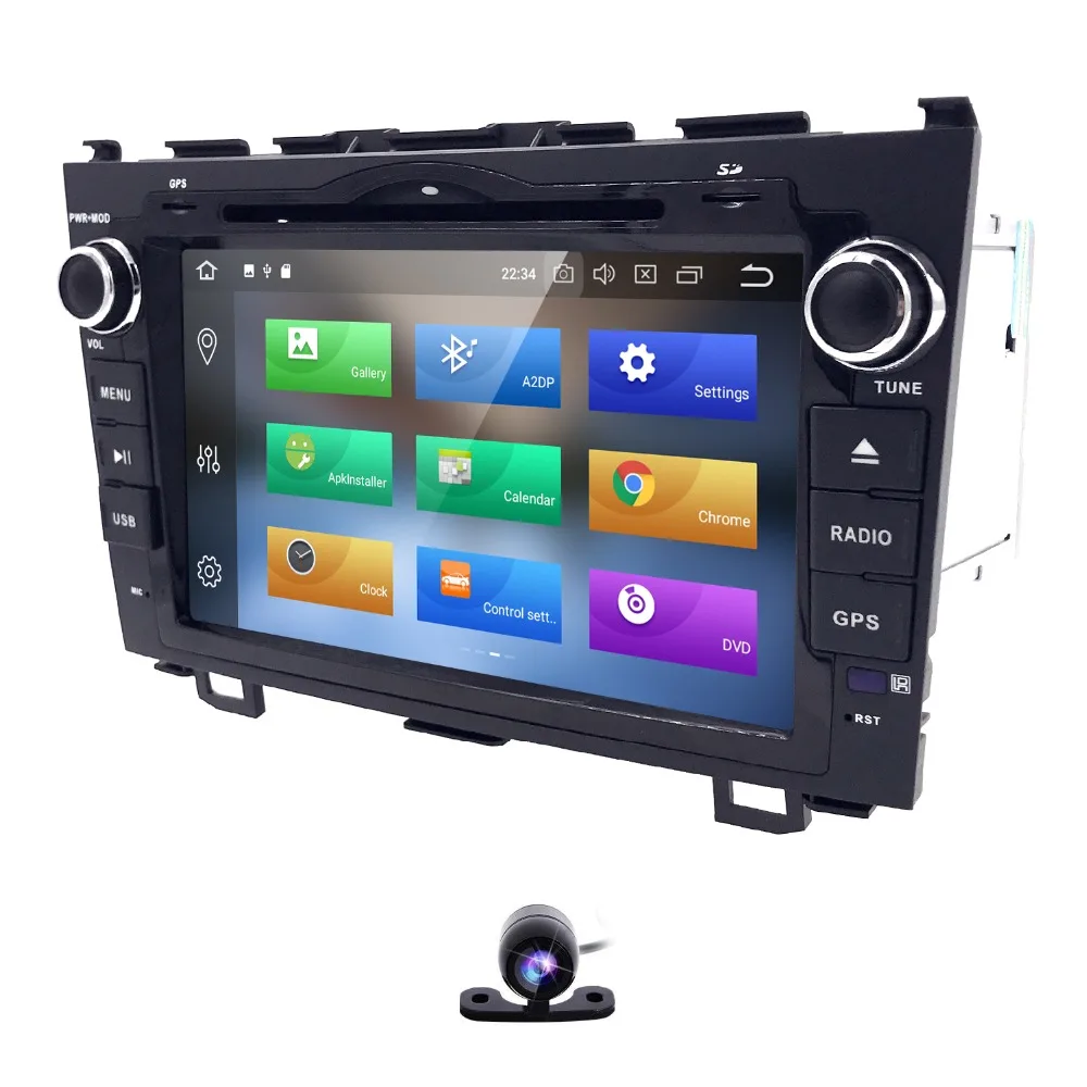 Sale Android 8.0 HD 1024*600 Car DVD Player Radio For Honda CRV 2007 2008 2009 2010 2011 4G WIFI GPS Navigation Head Unit 2 din 2GRAM 2