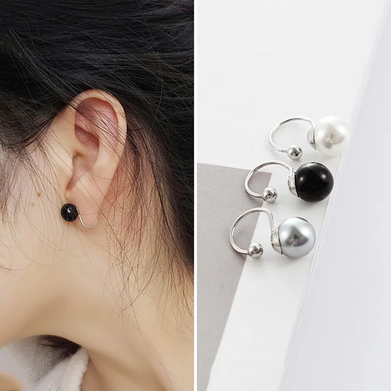 Zacard Fake Piercing Ear Clip Simulated Pearl Non Pierced Earrings Zacard Fake Piercing Ear Clip Simulated Pearl Non Pierced Earrings Women On Cuff Jewelry Charm Cartilage Tragus Earring In From