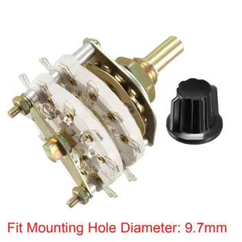 

uxcell 5/6/12/18/20pins 1/2 Deck Band Channel Rotary Switch Selector 4P4T 3P3T 1P4T 2P8T 1P5T with Knob Used on Radio TV