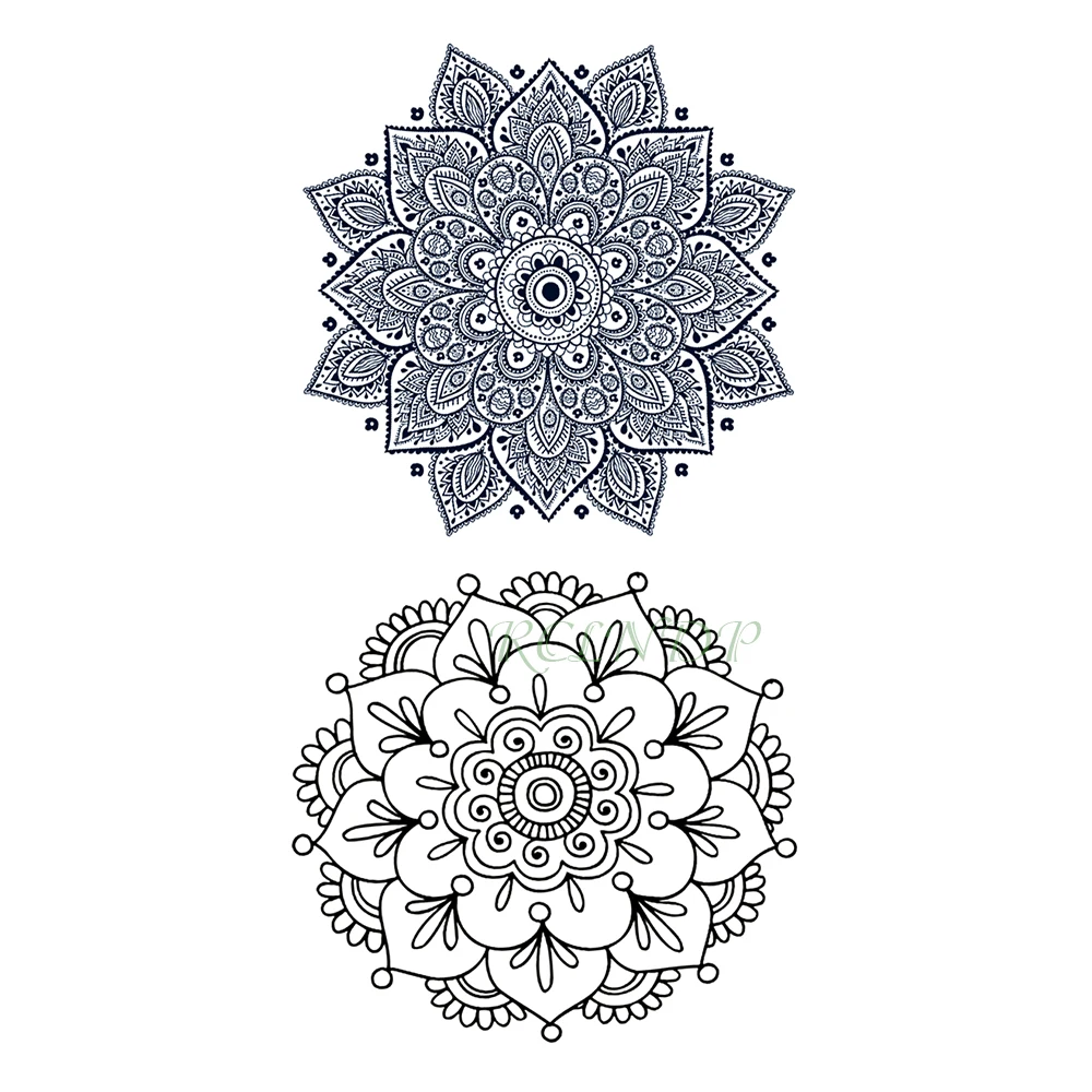 

Waterproof Temporary Tattoo Sticker sexy lotus henna mandala totem tatto stickers flash tatoo fake tattoos for girl women