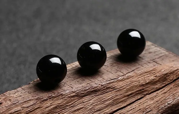 

Hagit- Natural black onyx beads semi - finished jade beads