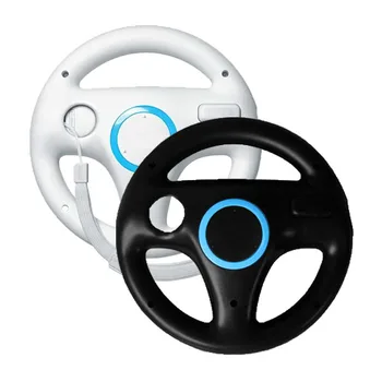 

2Pcs Kart Racing Steering Wheel for Nintendo Wii Racing Games Remote Controller Console For Wii Remote Control Black and White