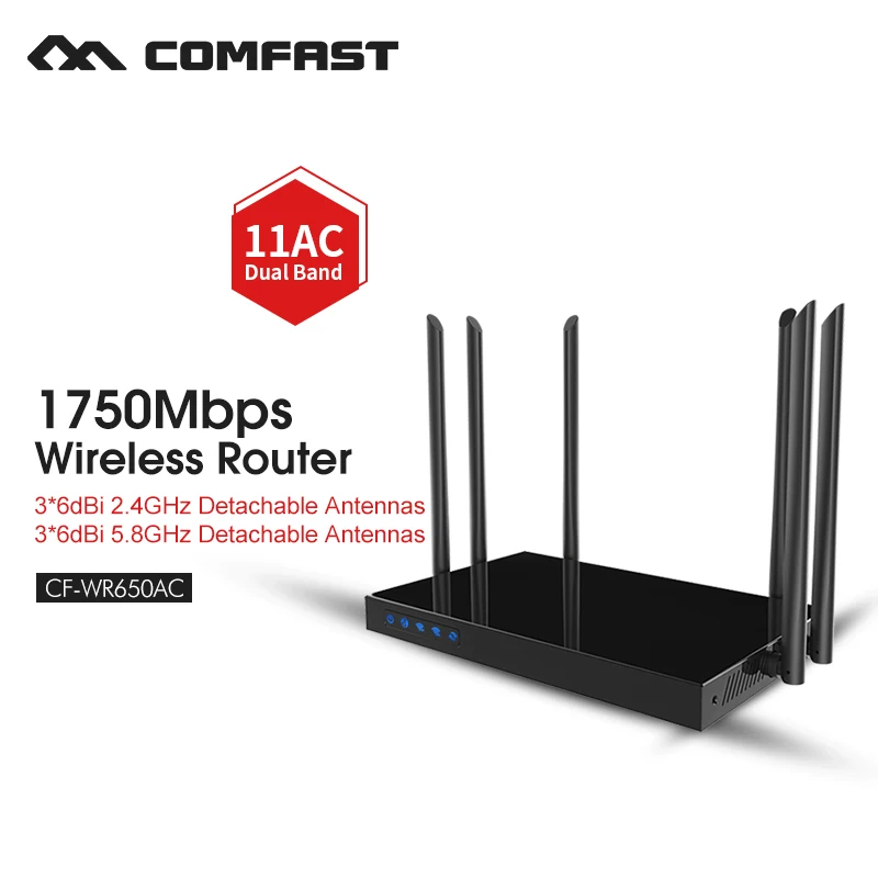 

High power wireless router dual band AC 5g repeater wireless extender 5ghz gigabit wifi wired router COMFAST CF-WR650AC