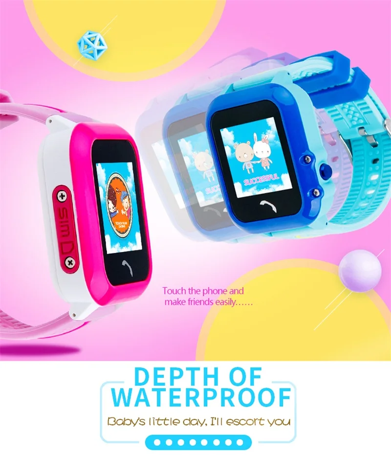 696 DF27 gps IP67 водонепроницаемые детские Смарт часы с устройством слежения SOS Вызов телефон безопасный для детей