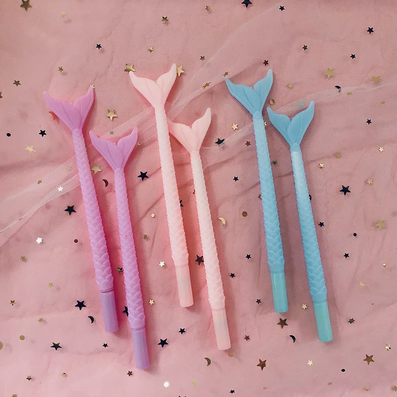 

1PC Cute Erasable Pens Novelty Mermaid Pens Kawaii 0.5mm Gel Pens For Kids Gift School Office Supplies Stationery