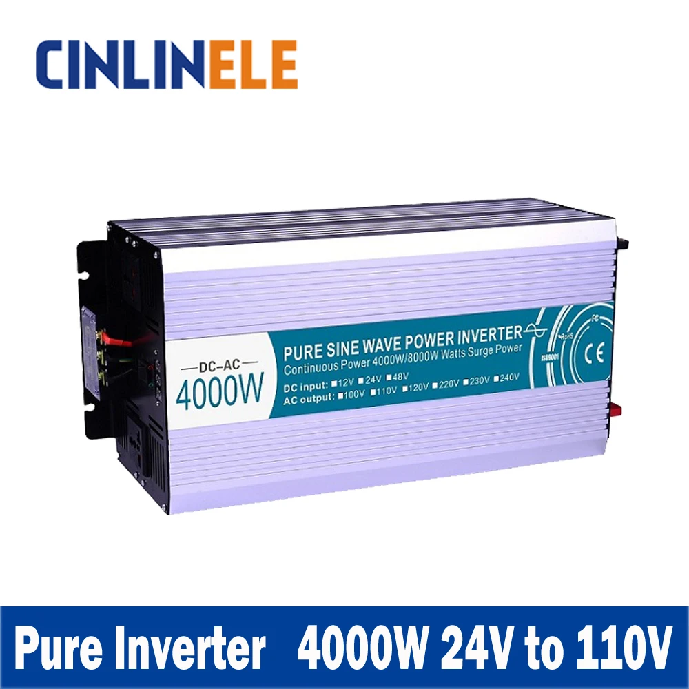 

Smart Series Pure Sine Wave Inverter 4000W CLP4000A-241 DC 24V to AC 110V 4000W Surge Power 8000W