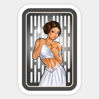 

1Pcs Pinup Leia Sticker For Laptop Car Skateboard Luggage Guitar Furnitur Sticker