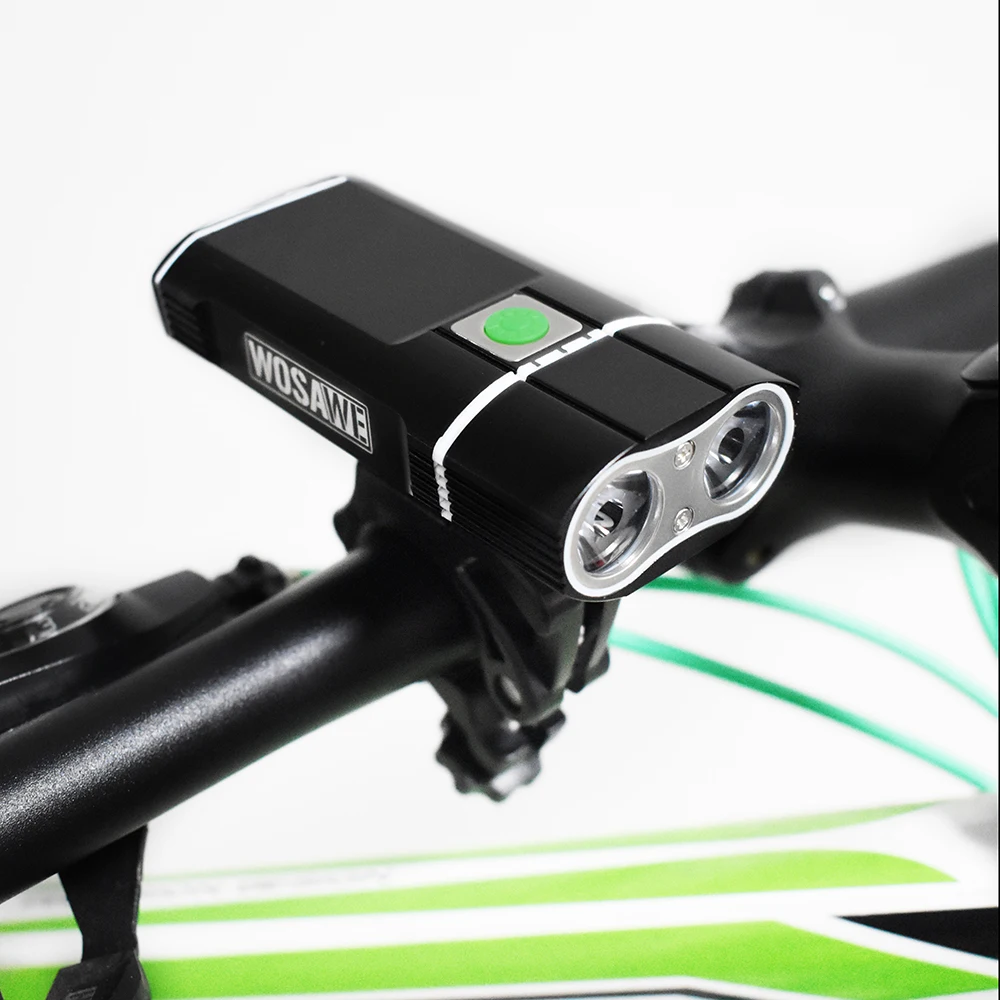 Cheap WOSAWE 2400 Lumen Bike Light Front Headlight Built-in Battery LED Waterproof USB Rechargeable Lamp Bicycle Cycling Flashlight 2