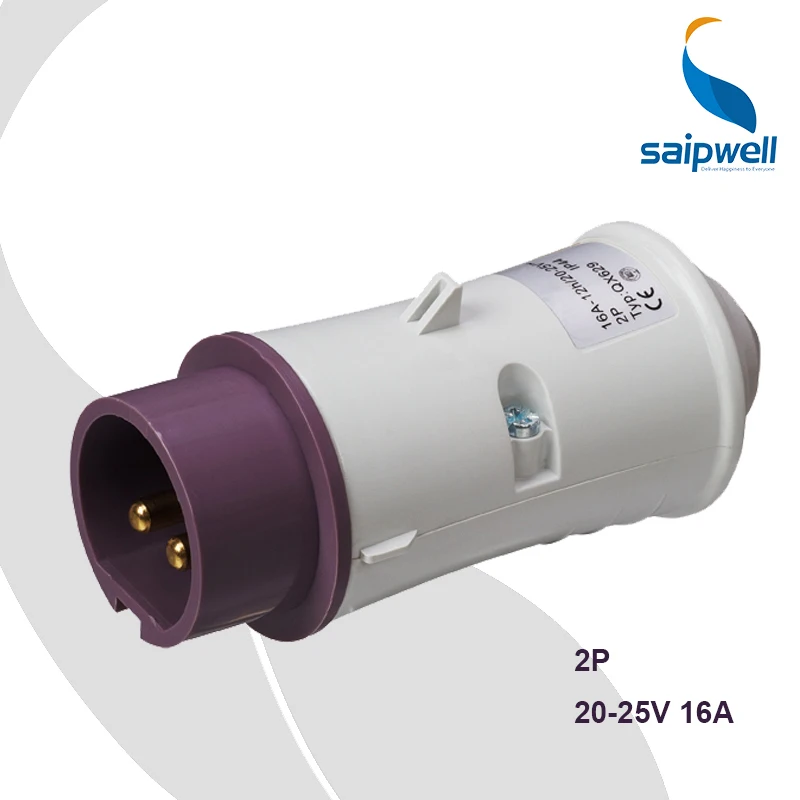 

20-25V Low Voltage Plug,16A 2P European Standard Female Plug,Industrial Electrical Plug SP-629