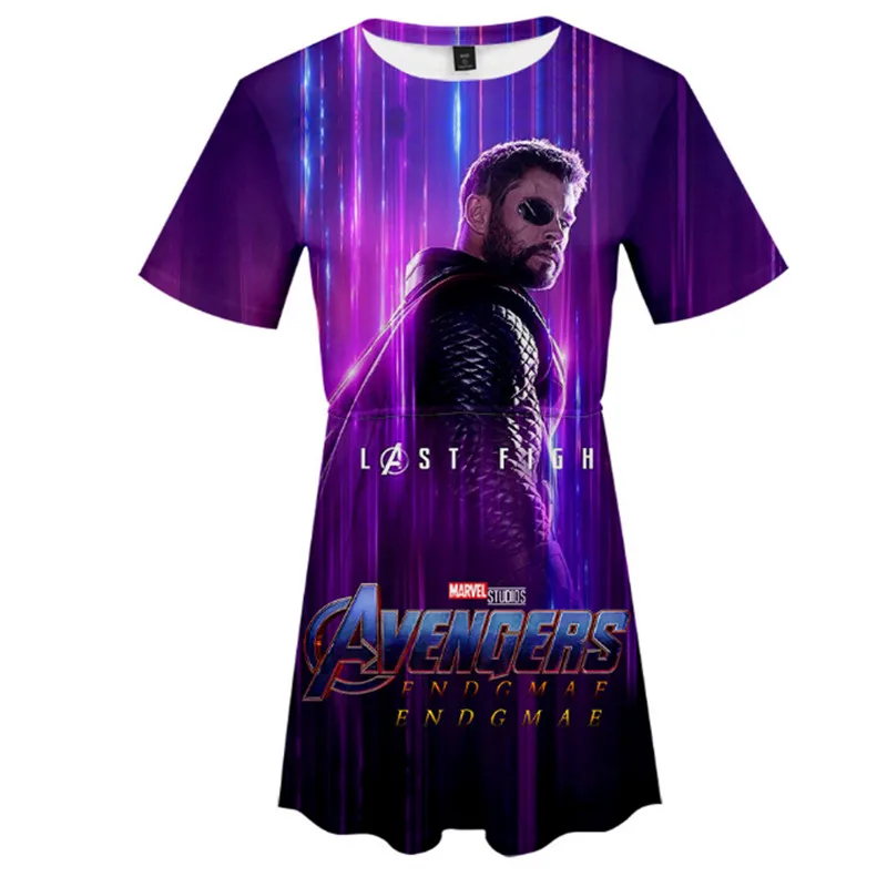 

Quantum women's breathable summer 3D printed dress xs-2xl in the final episode of the 2019 avengers 4
