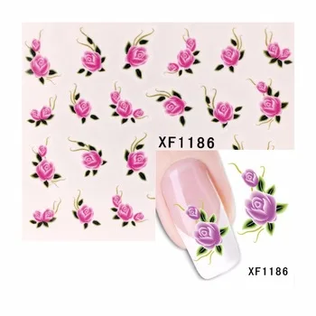 1 Sheet Water Transfer Sticker Nail Art Decals Nails Wraps Temporary Tattoos Watermark Nail Tools  1186